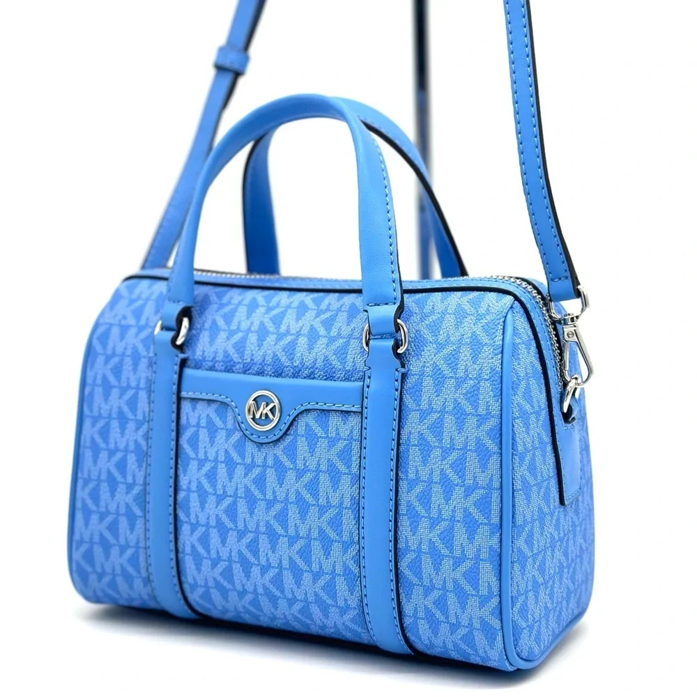Michael Kors Small Travel Duffle Xbody Satchel Shoulder Bag South Pacific Blue